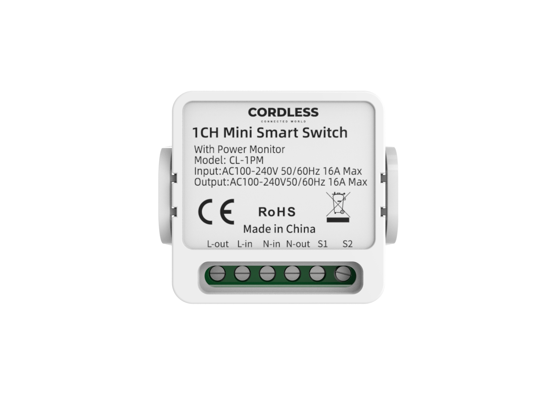 CL-1PM Intelligent Switch With Power Monitor 1-way white