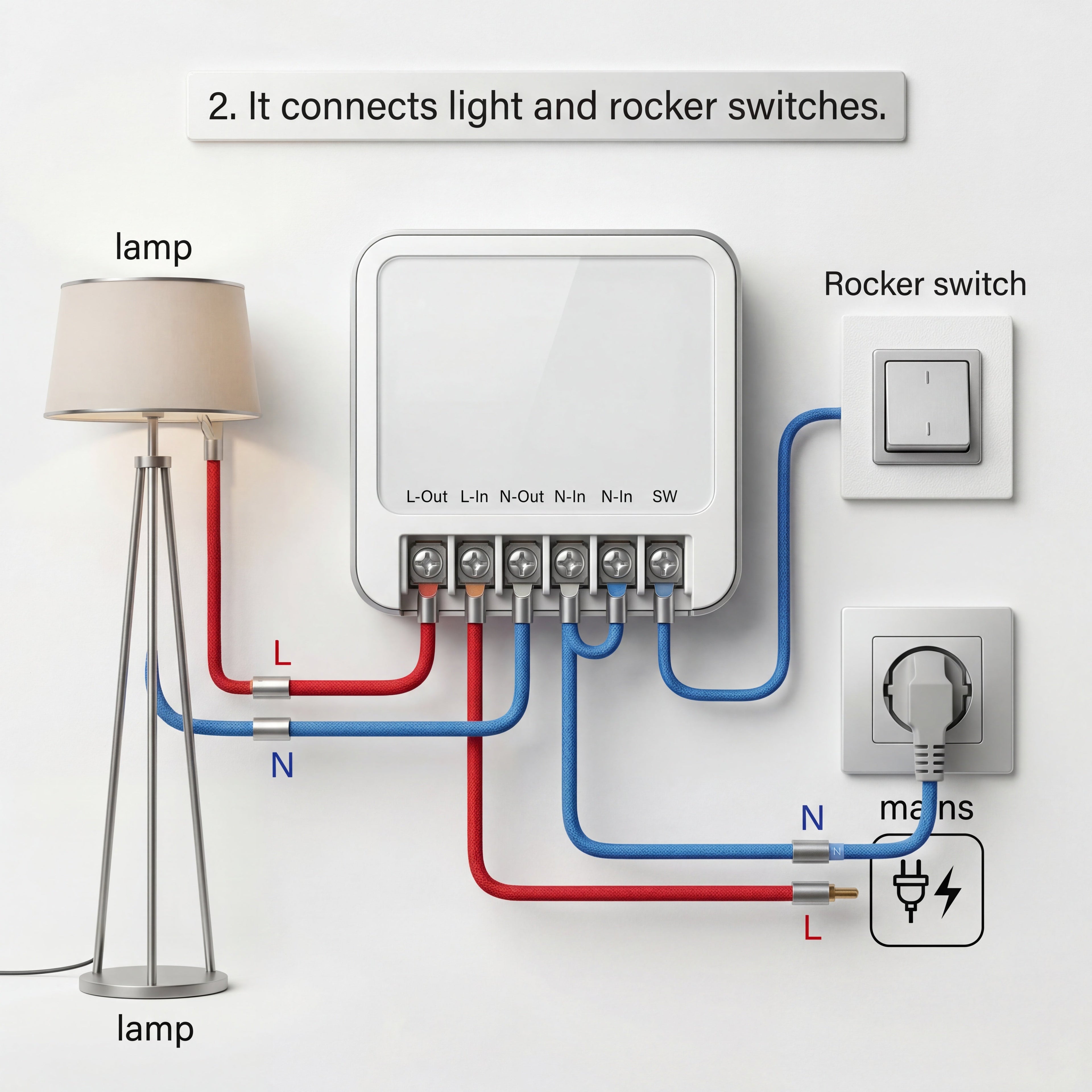 CL-1PM Intelligent Switch With Power Monitor 1-way white